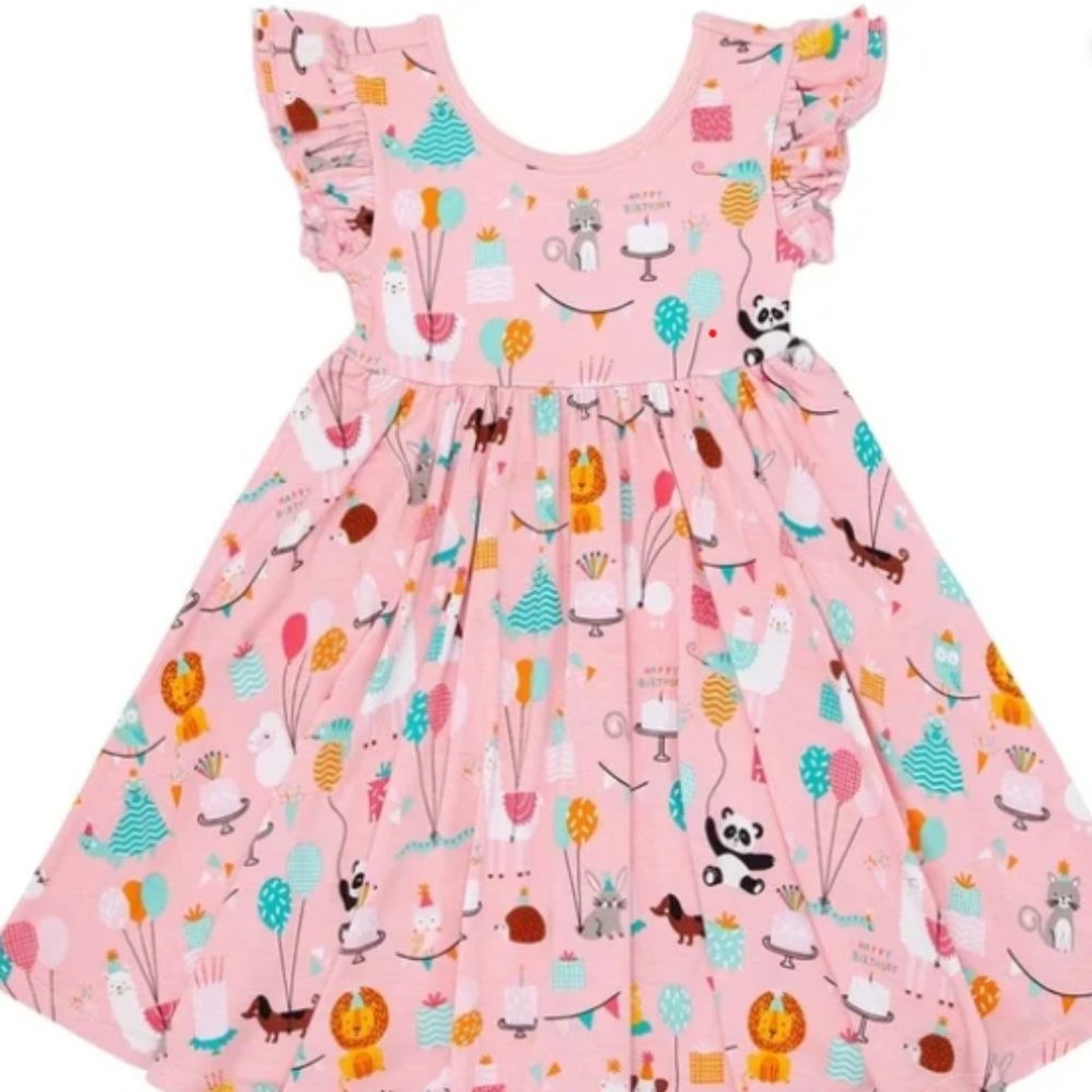 Party animals pink twirl dress / Party animals pink ruffle dress